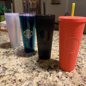4 Authentic Starbucks Tumblers